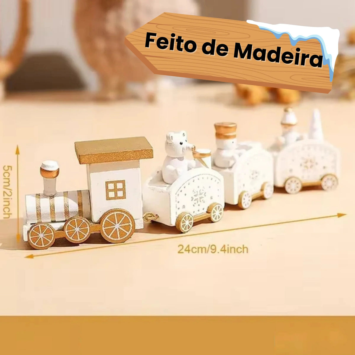 Tren Navideño de Madera