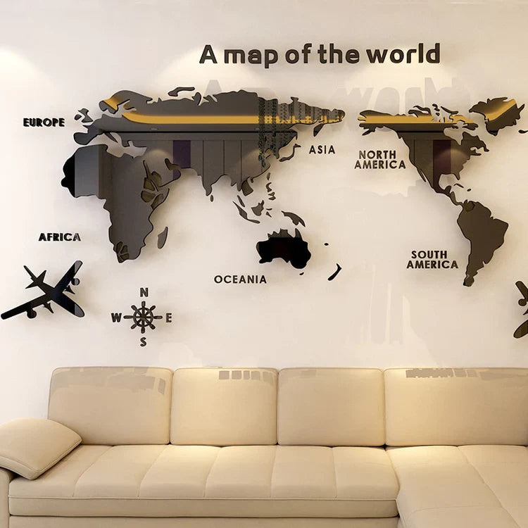 Mapa del Mundo para Pared - Acrílico