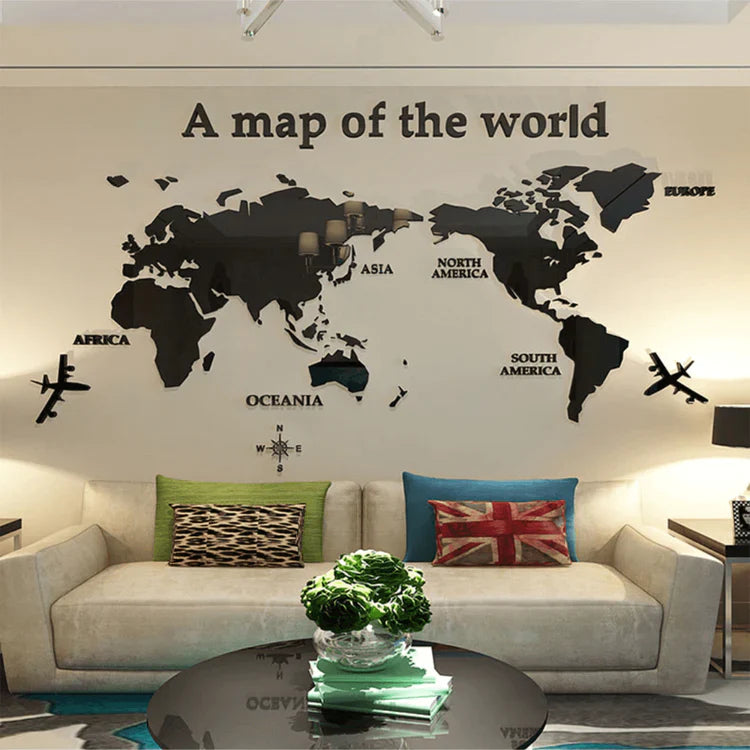 Mapa del Mundo para Pared - Acrílico