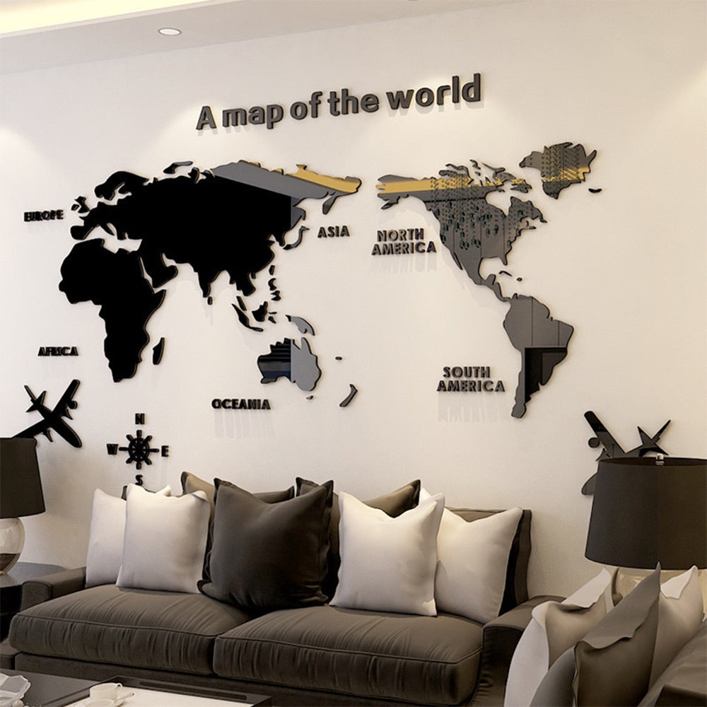 Mapa del Mundo para Pared - Acrílico