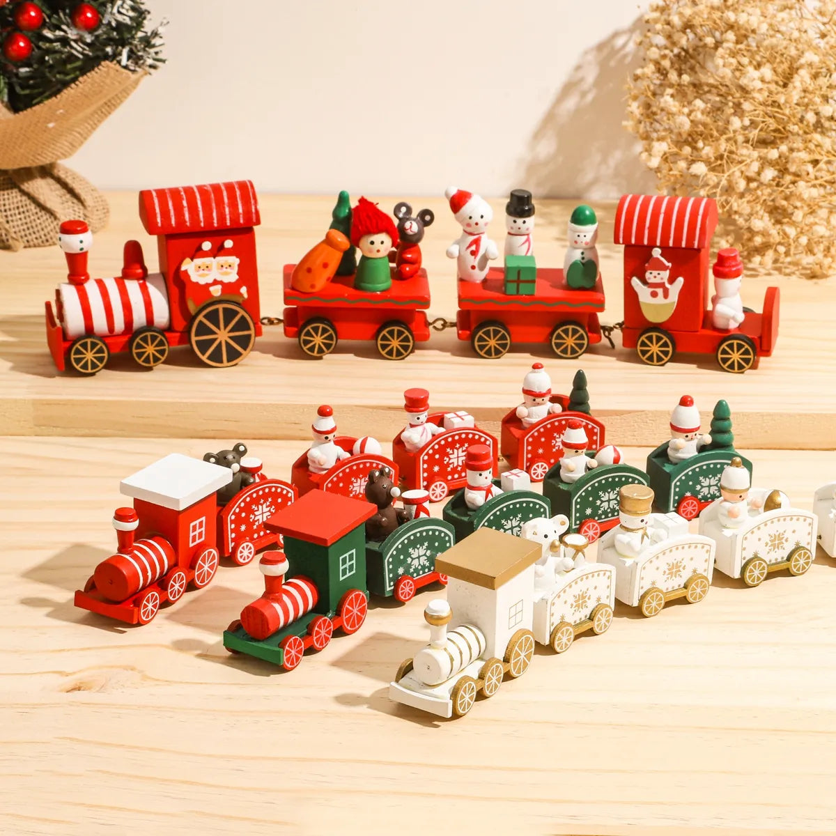 Tren Navideño de Madera